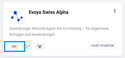 Screenshot: Data processing location indicator